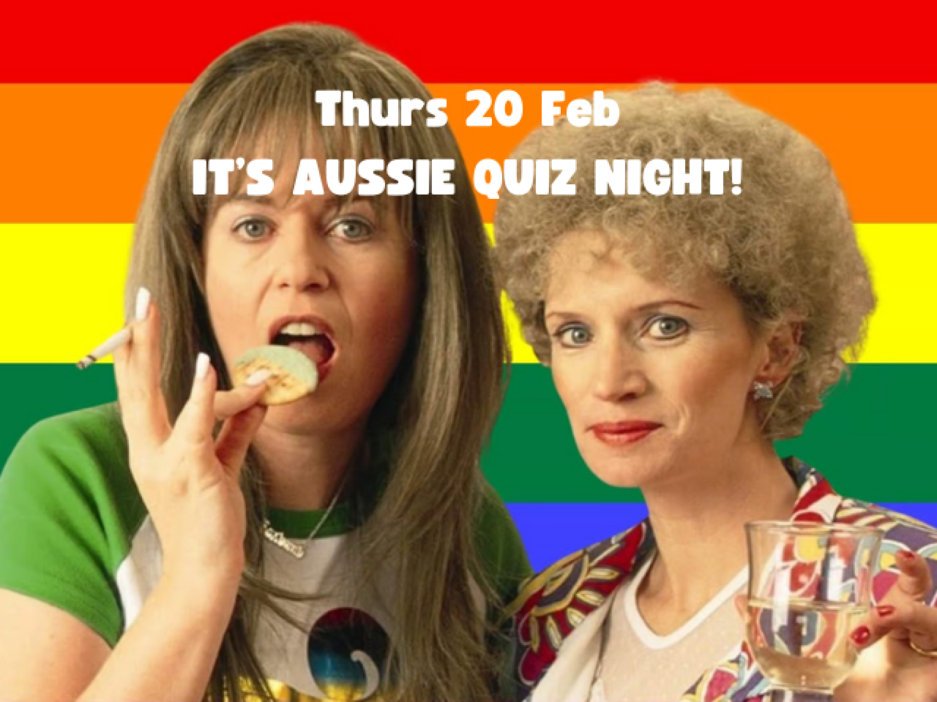 kath & kim are toasting the audience